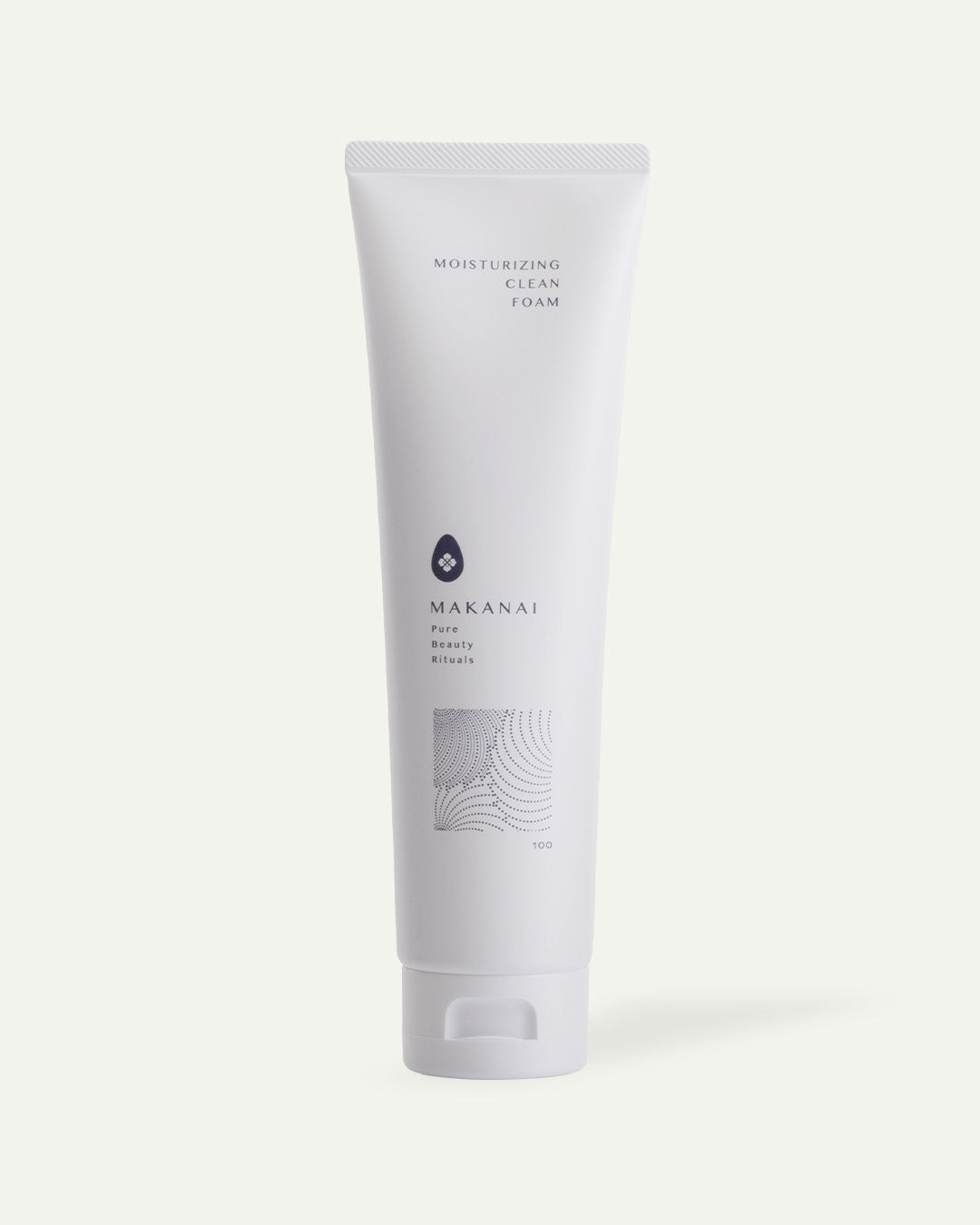 MAKANAI Moisturizing Clean Foam facial cleanser, white 100 g tube.